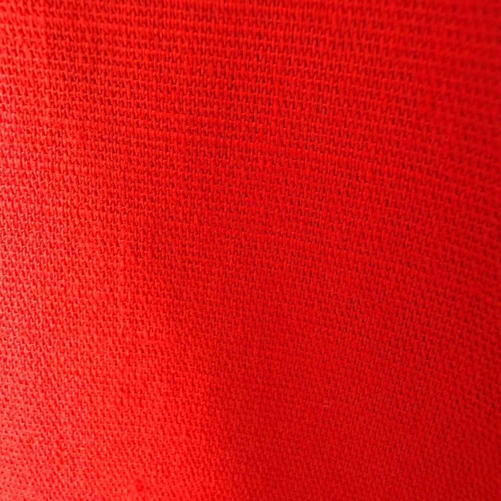Tomato Red Scalloped Paperbag Waist Tie Belt Shorts (S) High Rise Pleated Resort - Picture 9 of 16